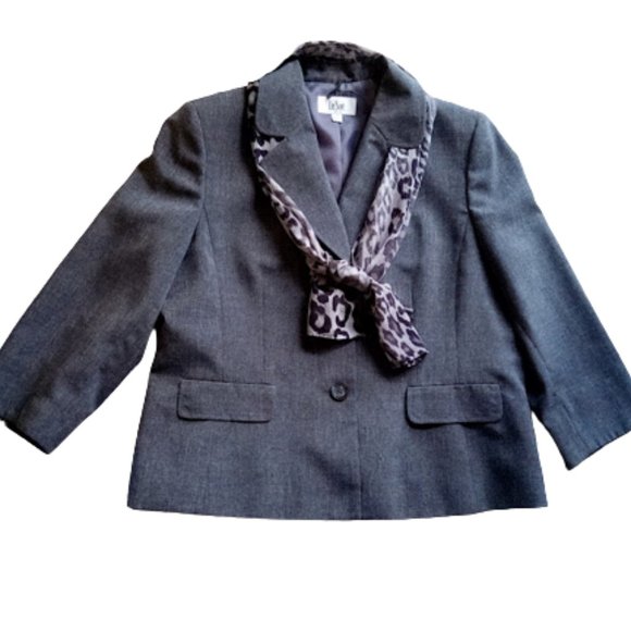 Gray Skirt Suit Office Carreer Professional Size 18 - Picture 3 of 5